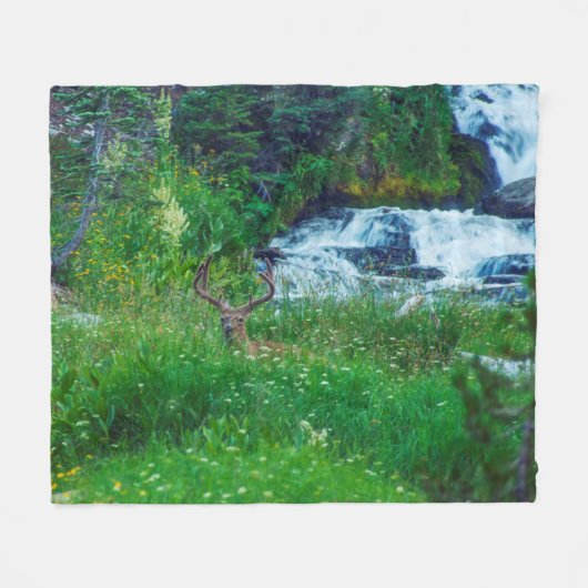 Prins van het bos fleece deken (Voorkant (Horizontaal))