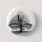 Prins van Madness Royal Monochrome Monogram Ronde Button 5,7 Cm (Voorkant)