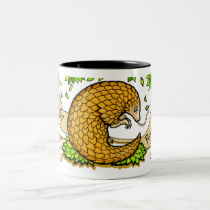 Prins van pangolins tweekleurige koffiemok