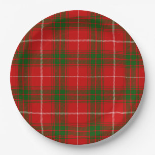 Prins van Rothesay tartan rood groen ruit Papieren Bordje