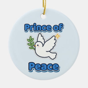 Prins van Vrede Kerstduif Olijftak Keramisch Ornament