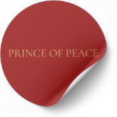 PRINS VAN VREDE Rood Minimaal Kerststicker #4 Ronde Sticker