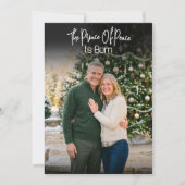 Prins Van Vrede Script Boog Foto Kerstmis Feestdagenkaart (Voorkant)