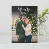 Prins Van Vrede Script Boog Foto Kerstmis Feestdagenkaart (Staand voorkant)