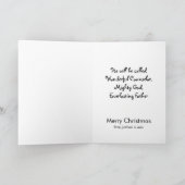 Prins van Zwart-witte Kerstmis van de Vrede Feestdagen Kaart (Binnen)