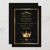 Prins verjaardag kaart (Voorkant / Achterkant)