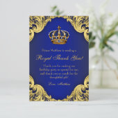 Prins Verjaardagsfeest Dank u kaarten (Staand voorkant)