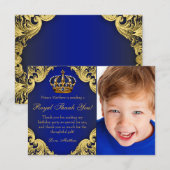 Prins Verjaardagsfeest Dank u kaarten (Voorkant / Achterkant)