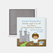 Prins Verjaardagsfeest Uitnodigingsmagneet Magneet (Voorkant / Achterkant)