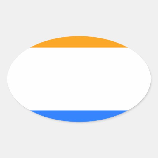 Prins vlag ovale sticker (Voorkant)