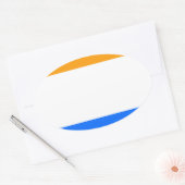 Prins vlag ovale sticker (Envelop)