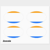 Prins vlag ovale sticker (Vel)