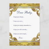 Prins wenst het Baby shower van Baby Boy Advieskaart (Achterkant)