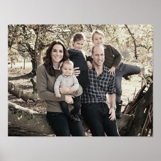 Prins William en familie dec 2018 gestileerd Poster (Voorkant)