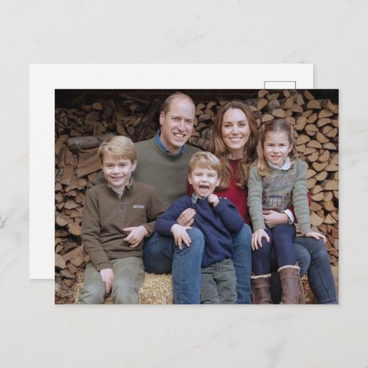 Prins William en familie dec 2020 gestileerd Briefkaart (Voorkant / Achterkant)