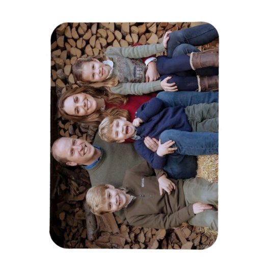 Prins William en familie dec 2020 gestileerd Magneet (Verticaal)