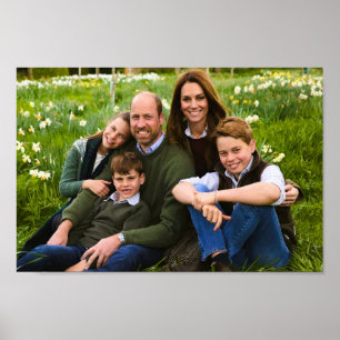 Prins William en familie dec 2025 gestileerd Poster