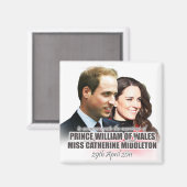Prins William & Kate Koninklijke Huwelijksmagneet Magneet (Voorkant / Achterkant)