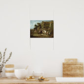 Prins William van Sinaasappel met Huntsmen Poster (Keuken)