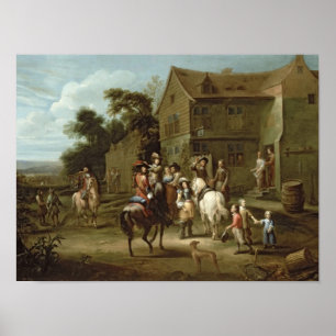 Prins William van Sinaasappel met Huntsmen Poster