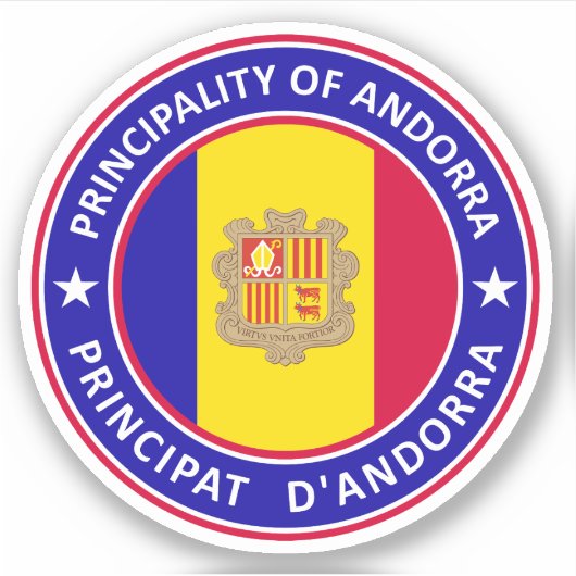 Prinsdom Andorra Sticker (Voorkant)