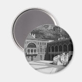 Prinsdom Monaco palace binnenplaats Magneet (Voorkant / Achterkant)