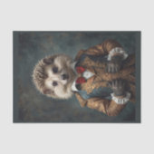 Prinselijk renaissance geklede hodgehog met boog s tissuepapier (Voorkant)