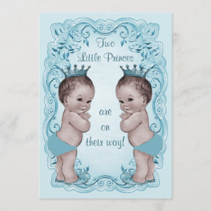prinsen jongen tweint blauw Baby shower Kaart
