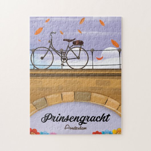 Prinsengracht, Canal Amsterdam Travel poster Legpuzzel (Verticaal)
