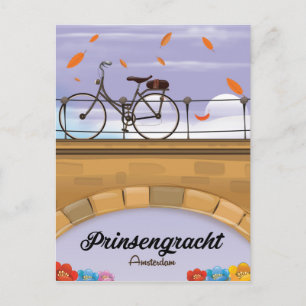 Prinsengracht,Gracht Amsterdam Reisposter Briefkaart