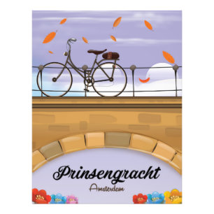 Prinsengracht,Gracht Amsterdam Reisposter Foto Afdruk