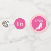 Prinses 16e verjaardag op roze goud confetti (Voorkanten)