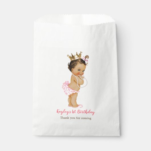 Prinses 1e Verjaardag / Baby shower Cadeau Bedankzakje (Voorkant)