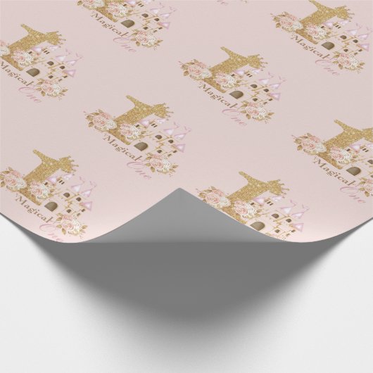 Prinses 1e verjaardag cadeaupapier (Hoek)