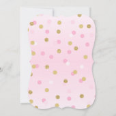 Prinses 1e Verjaardag Uitnodiging Roze Goud Uitnod (Achterkant)