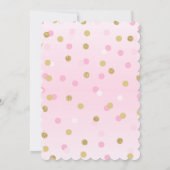 Prinses 1e Verjaardag Uitnodiging Roze Goud Uitnod (Achterkant)