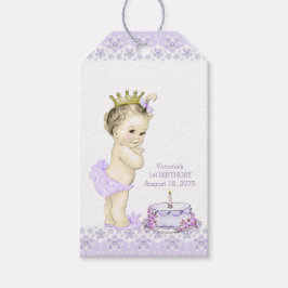 Prinses 1e Verjaardagsfeest Dank u Labels Cadeaulabel