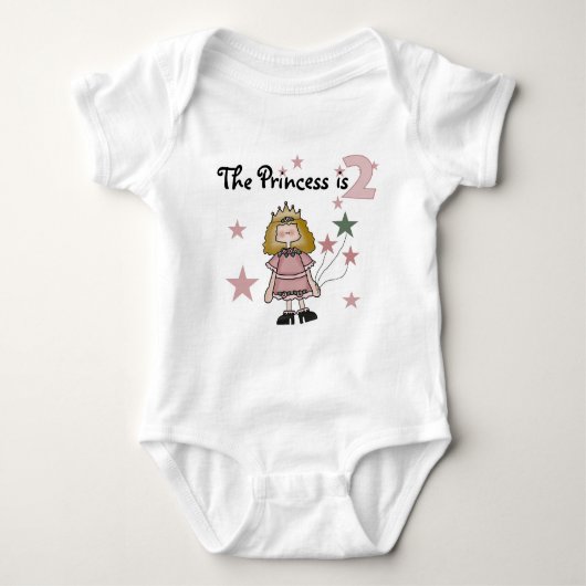 Prinses 2e Verjaardag Tshirts en geschenken (Voorkant)