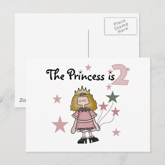 Prinses 2e Verjaardag Tshirts en geschenken Briefkaart (Voorkant / Achterkant)
