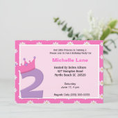 Prinses 2e verjaardag uitnodiging (Staand voorkant)