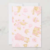 Prinses 2e Verjaardag Uitnodiging - Roze & Goud (Achterkant)