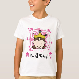 Prinses 4e verjaardag Tshirts en geschenken