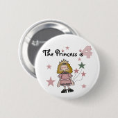 Prinses 4e verjaardag Tshirts en geschenken Ronde Button 5,7 Cm (Voorkant /achterkant)