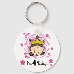 Prinses 4e verjaardag Tshirts en geschenken Sleutelhanger