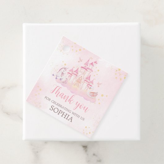 Prinses 4e verjaardagspartijtje bedankjes labels (In situ)