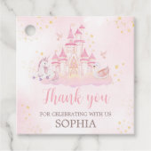 Prinses 4e verjaardagspartijtje bedankjes labels (Voorkant)