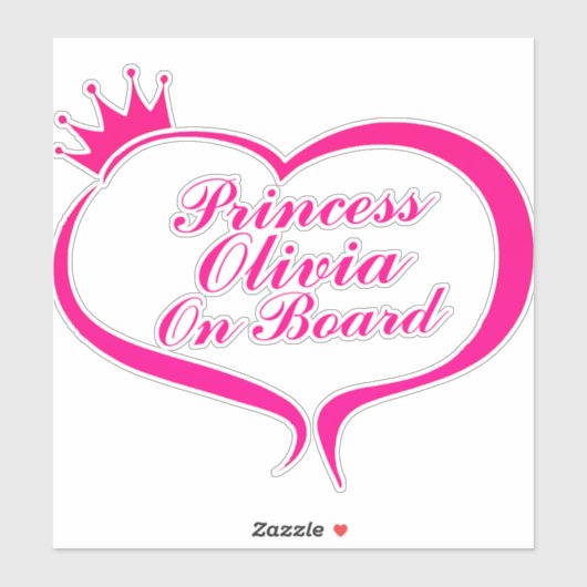 Prinses aan boord auto sticker (Vel)