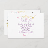 PRINSES Aangepaste Verjaardagsfeest BEDANKT KAART (Voorkant / Achterkant)