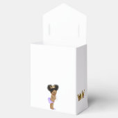  prinses Afrikaans-Amerikaans Baby Paars Bedankdoosjes (Geopend)