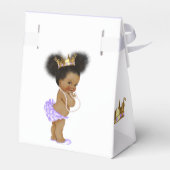  prinses Afrikaans-Amerikaans Baby Paars Bedankdoosjes (Achterkant)